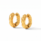 Argollas de Acero con Textura Orgánica Martillada
