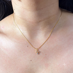 Dije de Plata con Cruz de Zirconias Multicolo con Cadena Box Ajustable