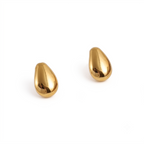 Aretes de Acero con Forma de Gota Sólida