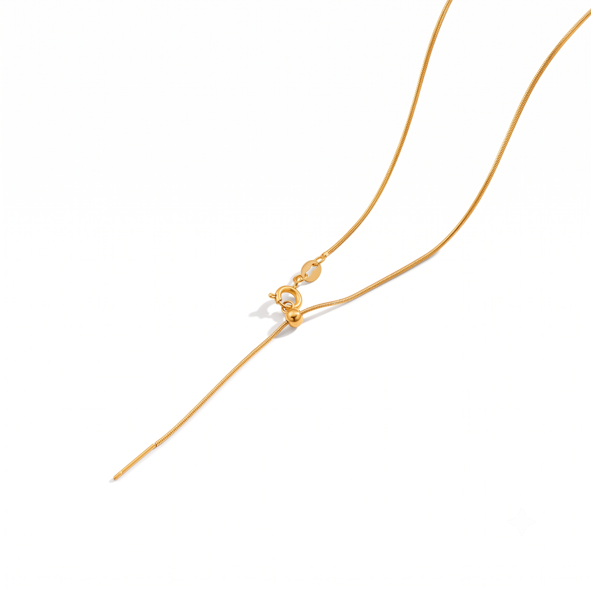 Collar de Titanio con Cadena Serpiente Ajustable