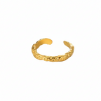 Anillo de Acero Geométrico Irregular