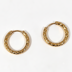 Argollas de Acero con Textura Rombo