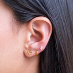 Piercings de Acero con Corazon de Cuentas