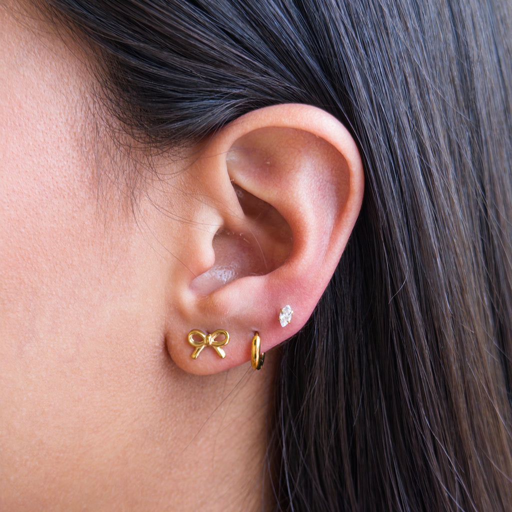 Piercings de Acero con Moño y Cierre de Bolita