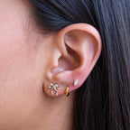 Piercing de Acero con Moño y Zirconias