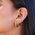 Argollas de Acero con Textura Martillada