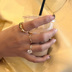 Anillo de Acero con Banda Tubular Lisa