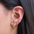 Argollas de Acero con Textura Rombo