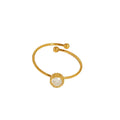 Anillo de Acero con Detalle Geometrico