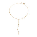 Collar Lariat de Acero con Zirconia