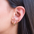Argollas de Acero con Textura Rombo
