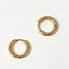 Argollas de Acero con Textura Rombo