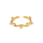 Anillo de Acero con Diseño Geométrico
