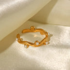 Anillo de Acero con Diseño Geométrico