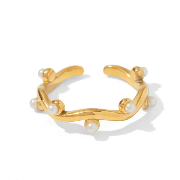Anillo de Acero con Diseño Geométrico