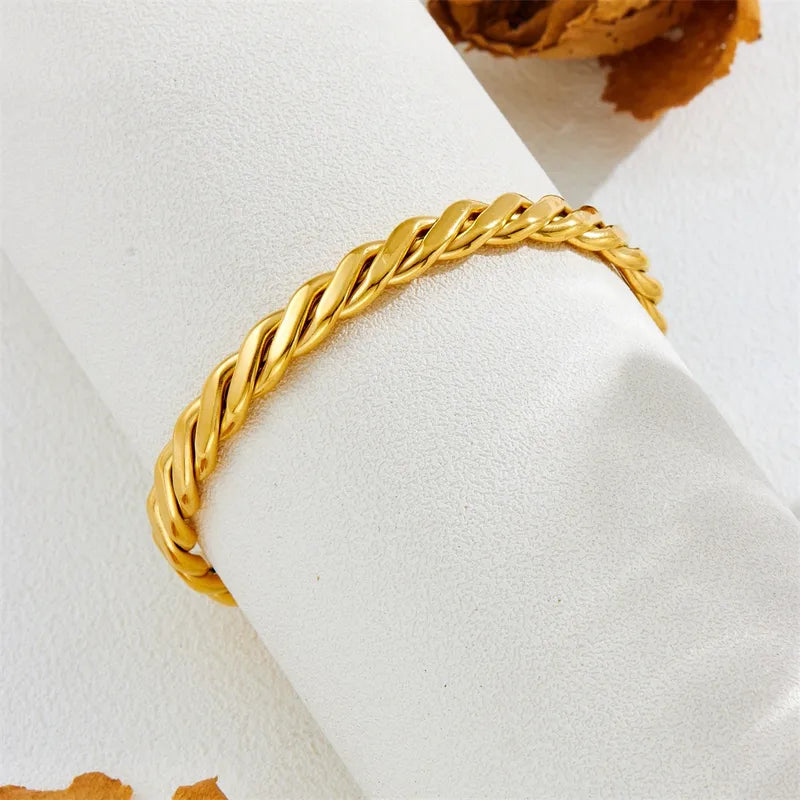 Brazalete de Titanio Trenzado