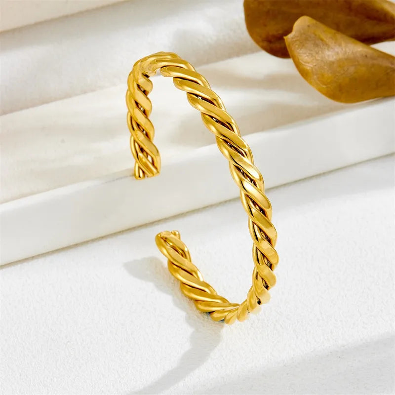 Brazalete de Titanio Trenzado