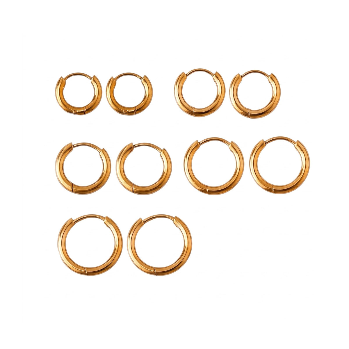 Argollas de Acero con Aro Liso Pulido