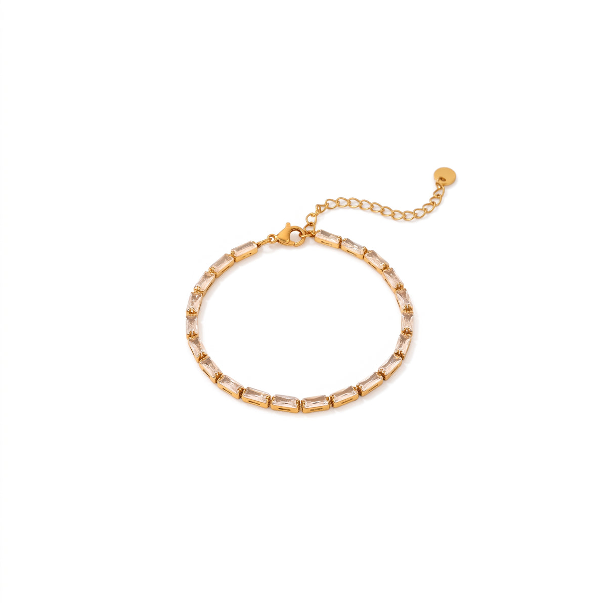 Pulsera de Acero con Zirconias en Cadena Tennis