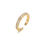 Anillo de Acero Ajustable con Zirconias en Distintos Diseños