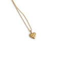 Collar de Plata con Colgante de Corazón Liso Dorado