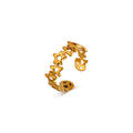 Anillo de Acero con Estrellas Caladas Apilable