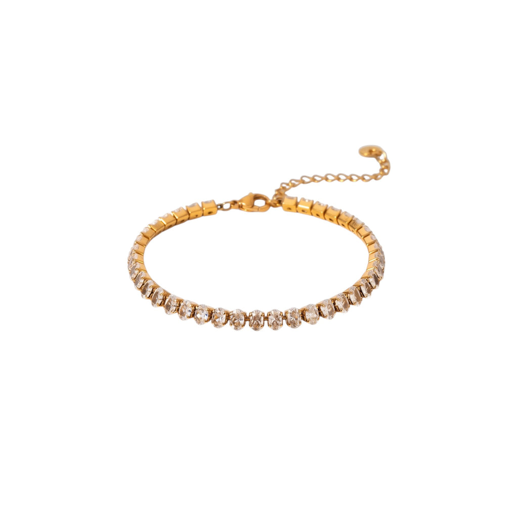 Pulsera de Acero con Zirconias en Cadena Tennis