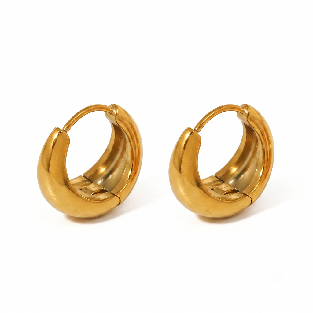 Argollas de Acero con Forma de Gota Abultada