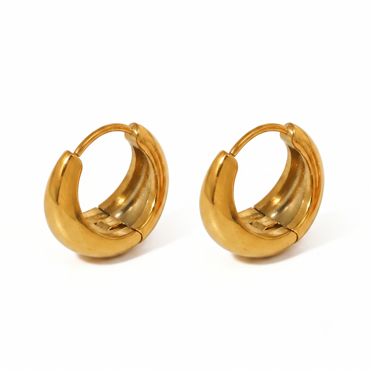 Argollas de Acero con Forma de Gota Abultada
