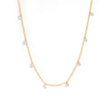 Collar de Plata con Zirconias Suspendidas en Cadena