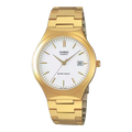 Reloj Casio dorado con esfera blanca