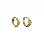 Argollas de Acero con Zirconia Marquesa Verde