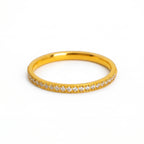 Anillo de Titanio con Zirconias en Media Banda