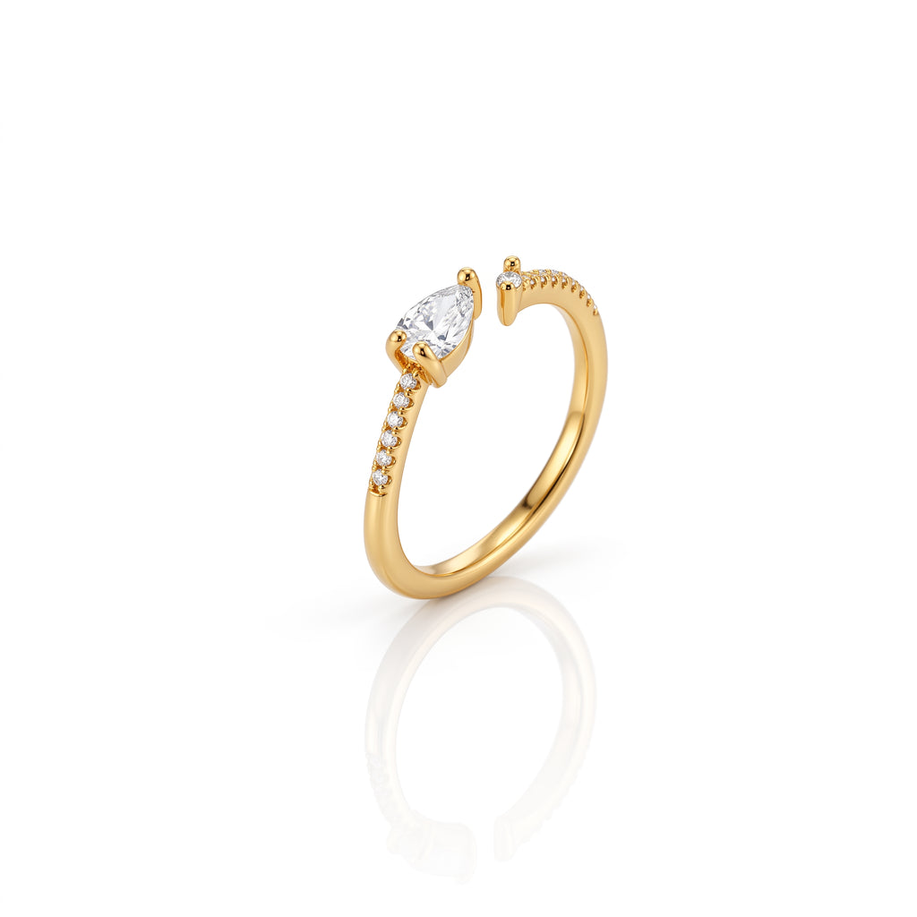 Anillo de Acero Ajustable con Zirconias en Distintos Diseños