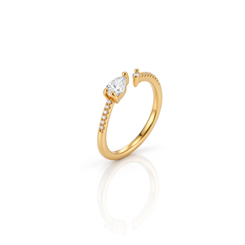 Anillo de Acero Ajustable con Zirconias en Distintos Diseños