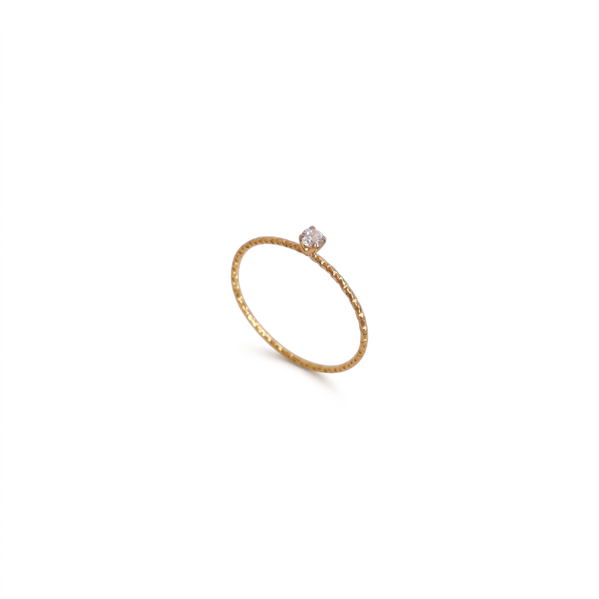 Anillo de Titanio con Zirconia Solitaria