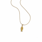 Collar de Acero con Dije de Pez