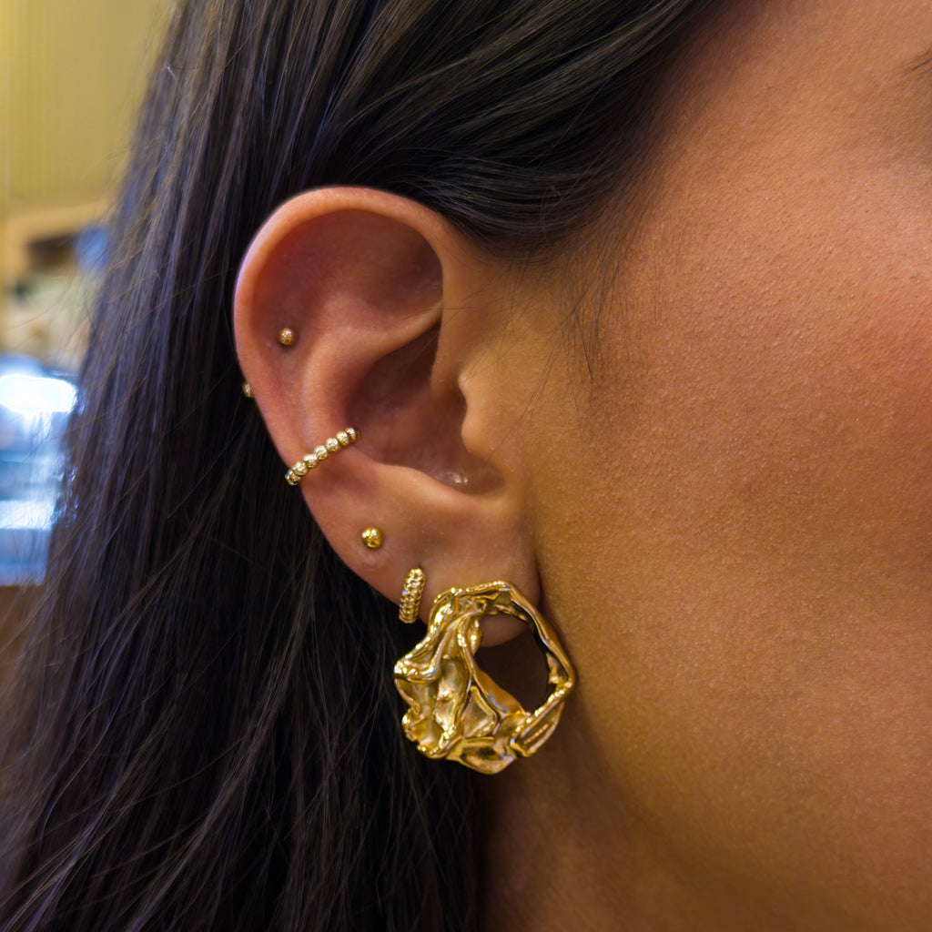 Aretes de Titanio con Diseño Geométrico