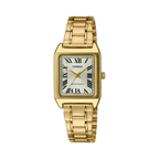 Reloj de acero dorado con esfera champagne