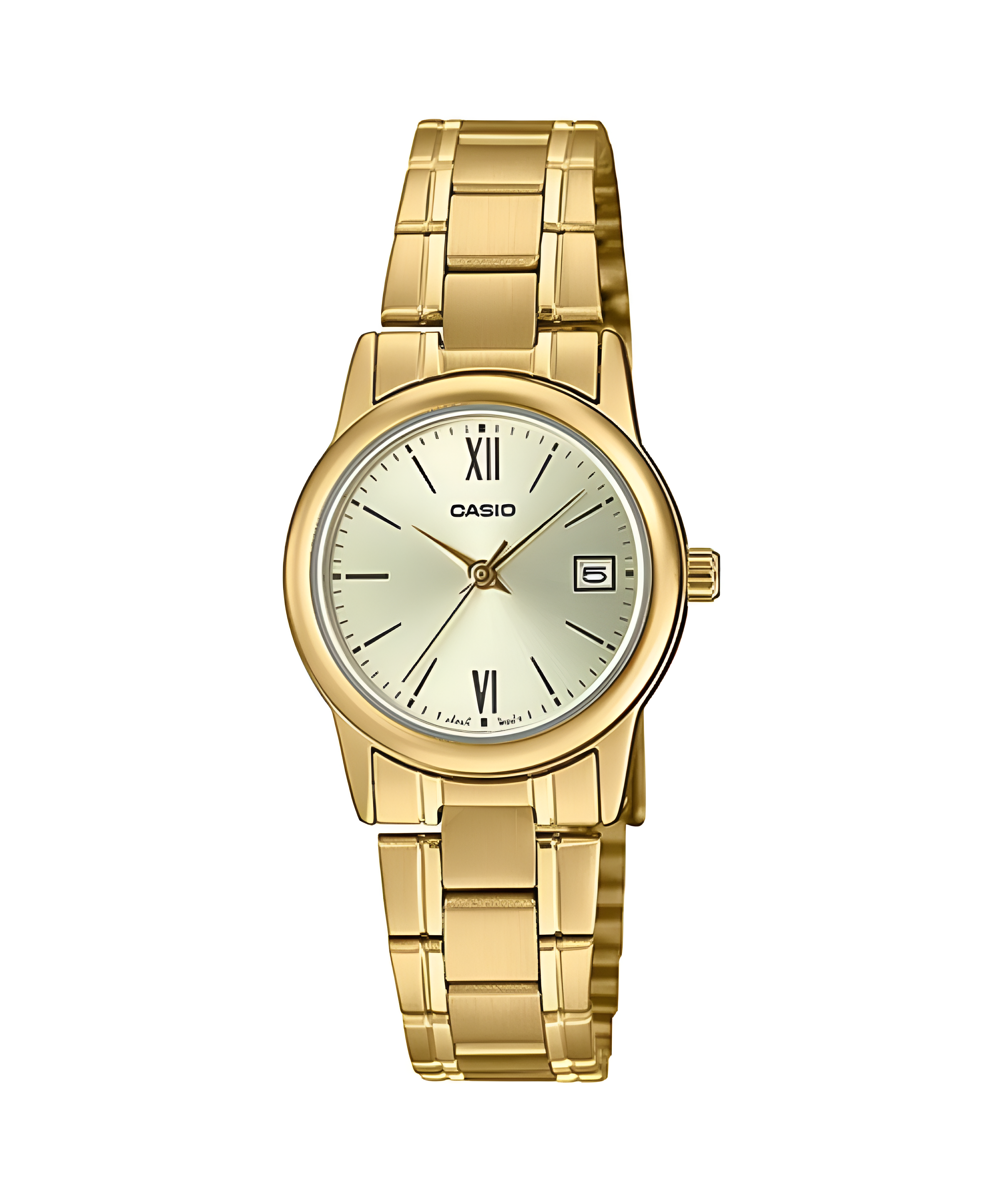 Reloj Casio dorado con esfera champagne