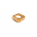 Anillo de Acero con Frente Ancho y Acabado Espejo