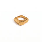 Anillo de Acero con Frente Ancho y Acabado Espejo