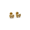Studs de Acero con Relieve de Lazo y Corazón Pulidos