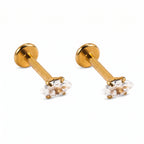 Piercing Labret de Acero con Zirconia Marquesa