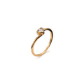 Anillo de Acero con Corazón y Zirconia